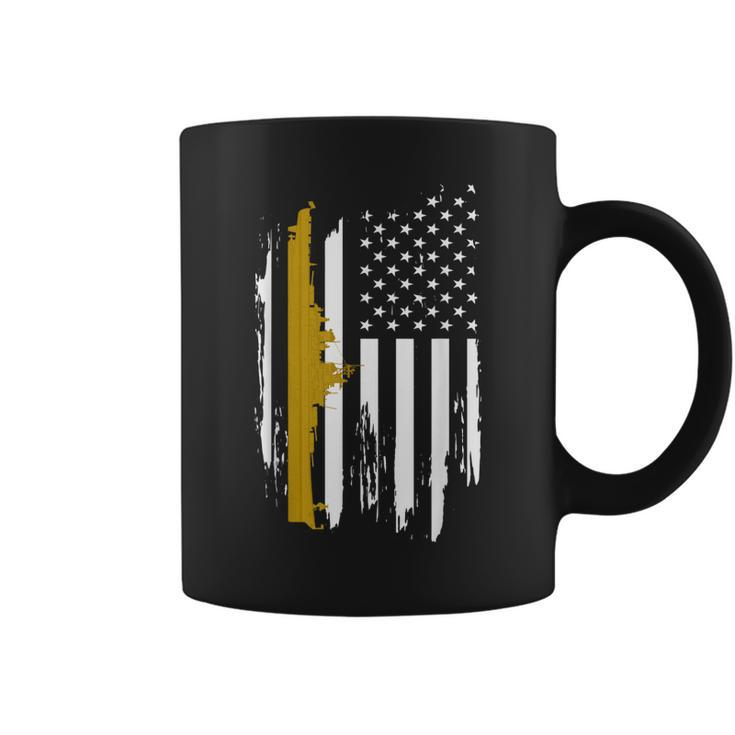 Uss New Jersey Bb62 Battleship American Flag  Coffee Mug