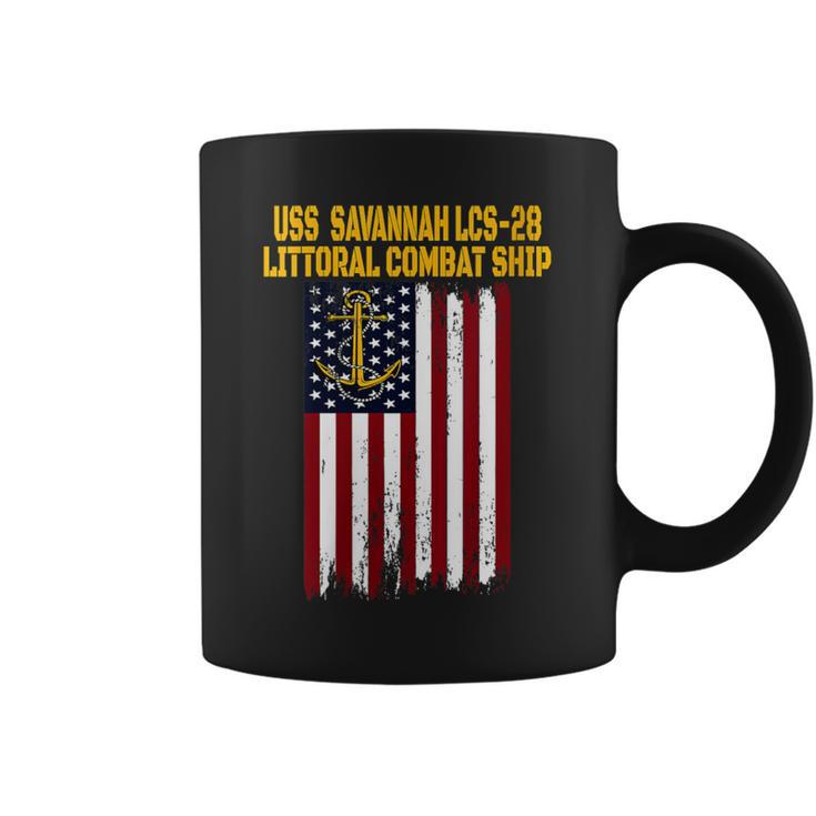 Uss Savannah Lcs-28 Littoral Combat Ship Veteran Fathers Day Coffee Mug