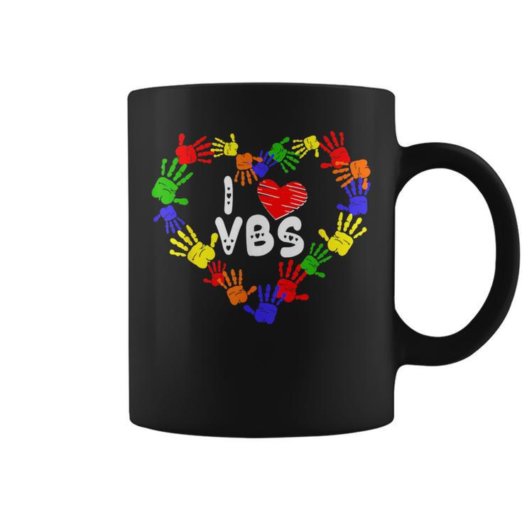 Vacation Bible School Crew 2023 Paint Splatter I Love Vbs Coffee Mug