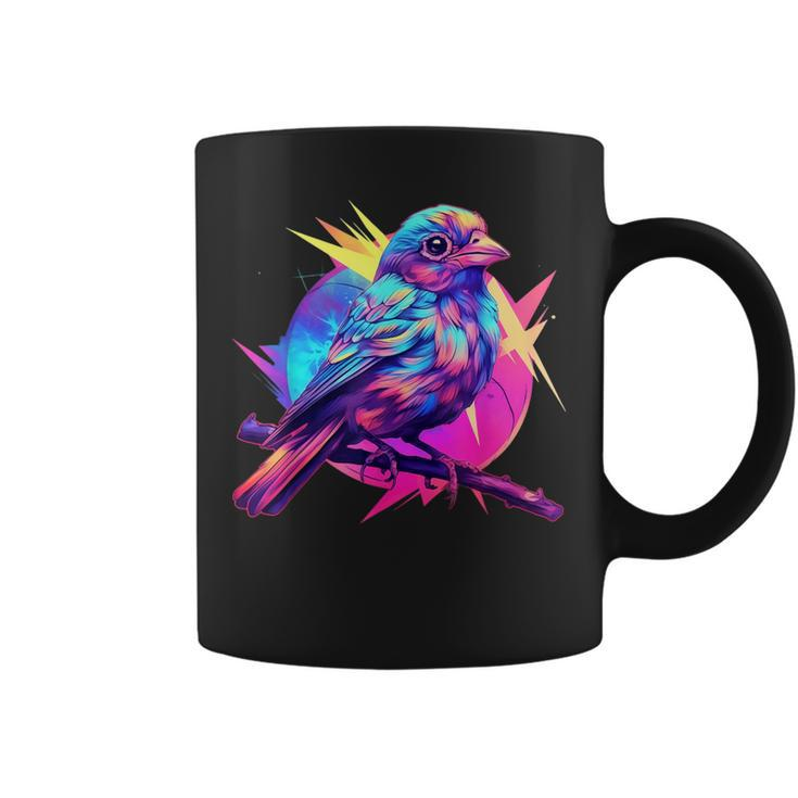 Vaporwave Aesthetic Song Sparrow Coffee Mug