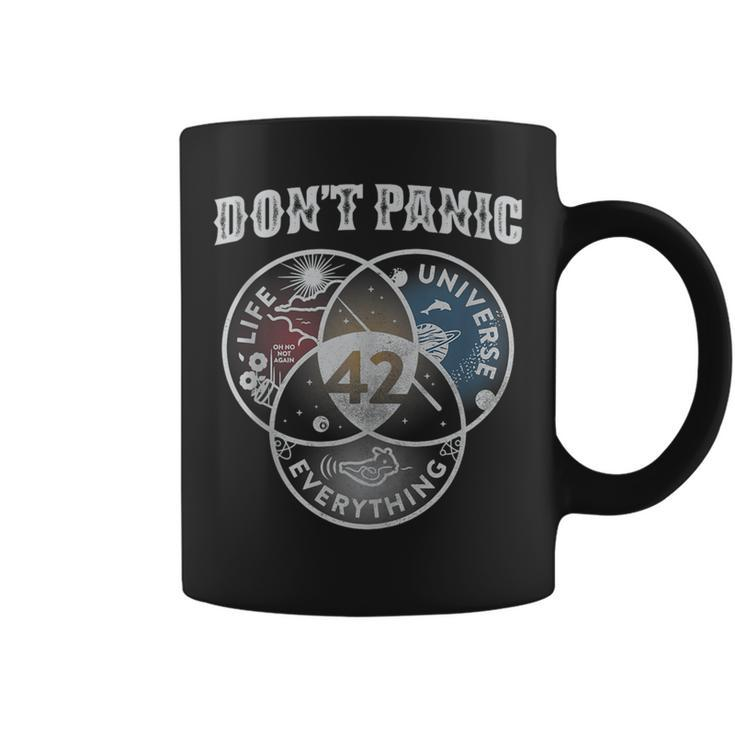 Venn Diagram Dont Panic Life The Universe And Everything 42  Coffee Mug