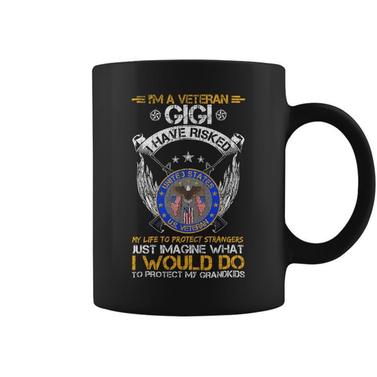Veteran Vets Im A Veteran Gigi I Would Do To Protect My Grandkids Veterans Coffee Mug