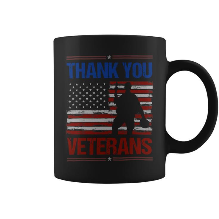 Veteran Vets Thank You Veterans Service Patriot Veteran Day American Flag 3 Veterans Coffee Mug