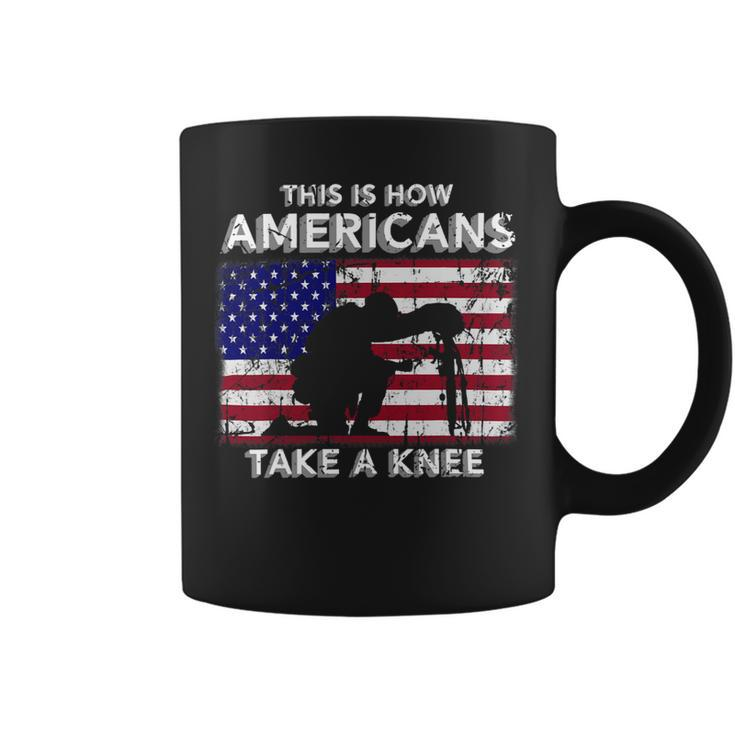 Veteran Vets This Is How Americans Take A Knee Veterans Coffee Mug