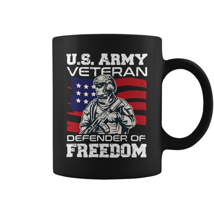 Veteran Vets Us Army Veteran Defender Of Freedom Fathers Veterans Day 3 Veterans Coffee Mug