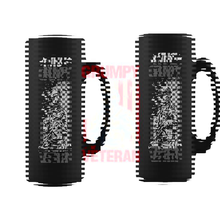 Veteran Vets Us Flag Im Not Grumpy Im A Veteran 119 Veterans Coffee Mug