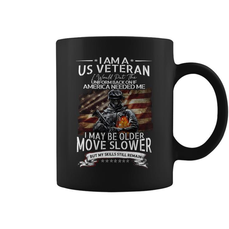 Veteran Vets Us Flag Old Veteran Day Put Uniform Back If America Needs Me 55 Veterans Coffee Mug