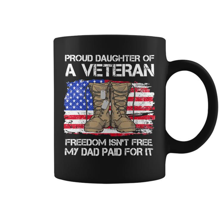 Veteran Vets Us Flag Proud Daughter Of A Veteran Us Military Veteran Day 41 Veterans Coffee Mug