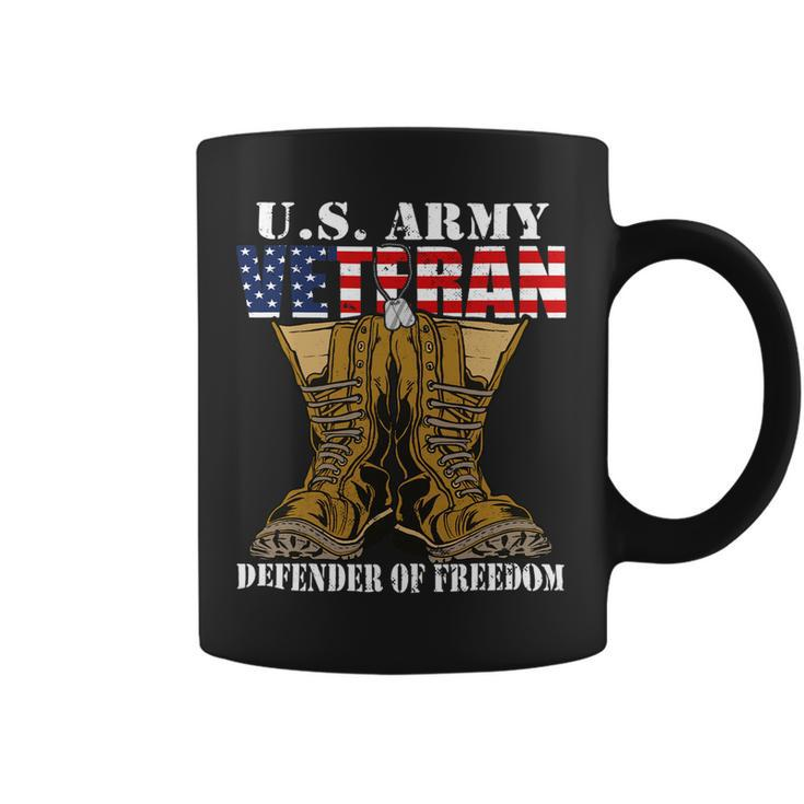 Veteran Vets Us Flag Us Army Veteran Defender Of Freedom Veterans Coffee Mug