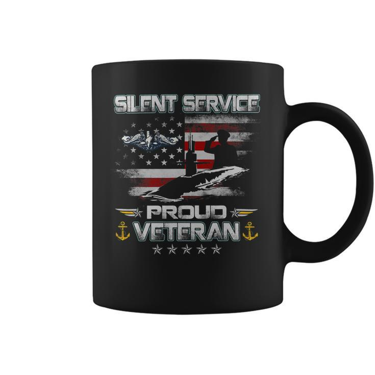Veteran Vets US Submarine Silent Proud Service Veteran Flag Veterans Day Veterans Coffee Mug