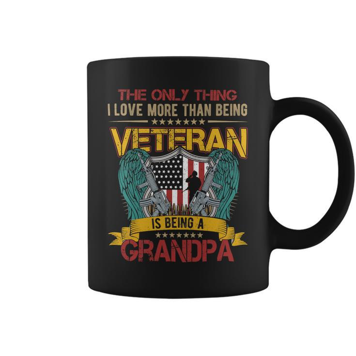 Veteran Vets Vintage I Love More Than Being Veteran Is Being A Grandpa 98 Veterans Coffee Mug