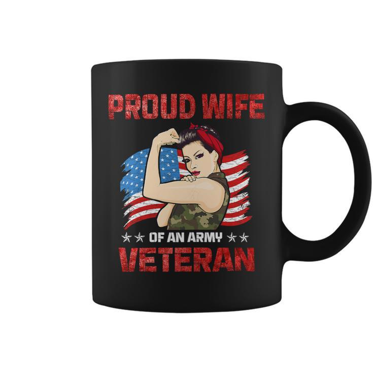 Veteran Vets Womens 4Th Of July Celebration Proud Wife Of An Army Veteran Spouse Veterans Coffee Mug