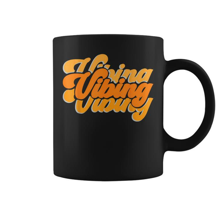 Vibing Orange Vibes Only Color Graphic Coffee Mug