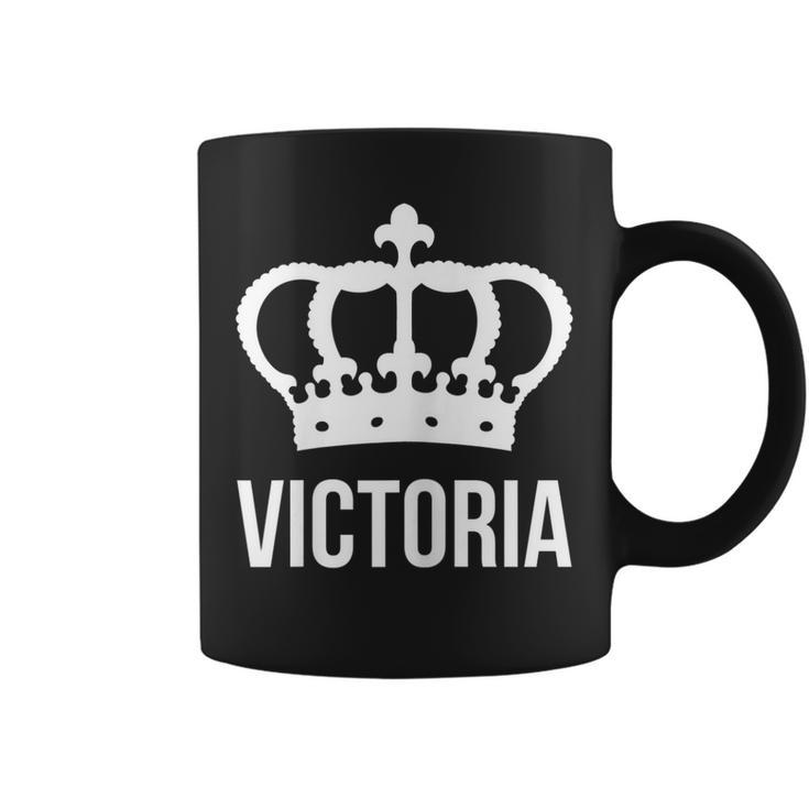 Victoria Name  For Women - Queen Princess Crown Design Coffee Mug