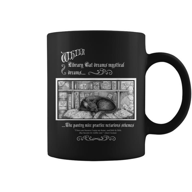 Victorian Library Cat Coffee Mug