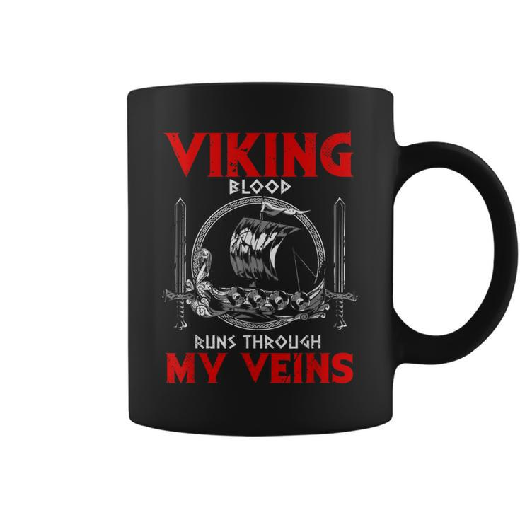 Viking Blood Runs Through My Veins Viking Odin Coffee Mug