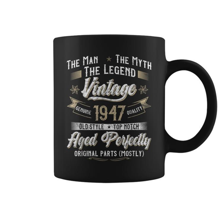 Vintage 1947 76Th Birthday Gift Men 76 Years Old  Coffee Mug