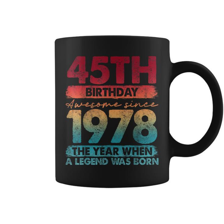 Vintage 1978 45 Year Old Limited Edition 45Th Birthday Coffee Mug