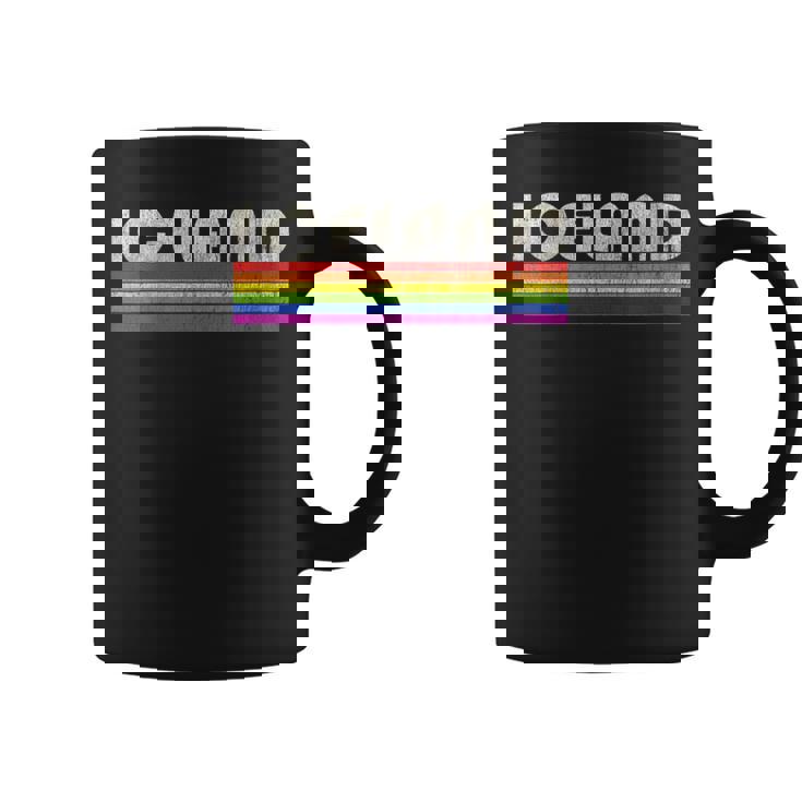 Vintage 80S Style Iceland Gay Pride Month  Coffee Mug