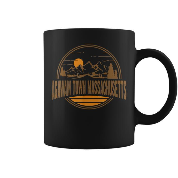 Vintage Agawam Town Massachusetts Mountain Hiking Print Coffee Mug