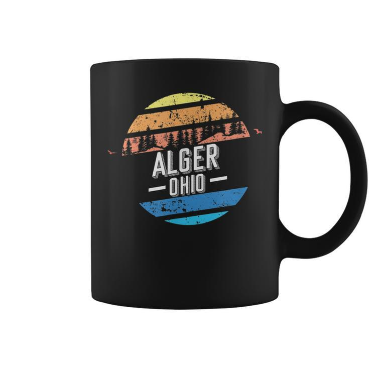 Vintage Alger Ohio Sunset Souvenir Print Coffee Mug