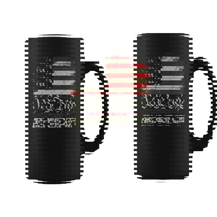 Vintage American Flag We The People Are Pissed Off On Back Coffee Mug