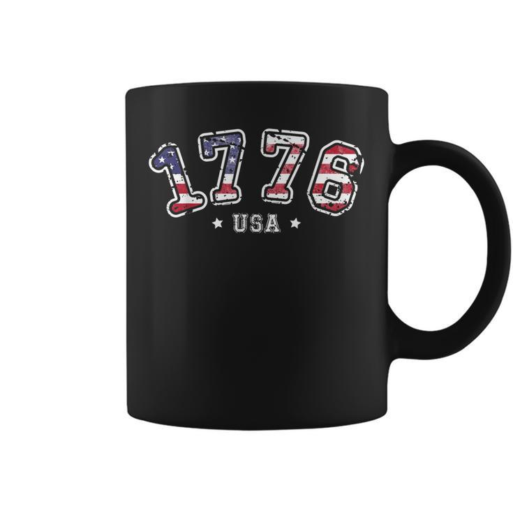 Vintage American Independence Usa Flag 4Th Of July 1776  Coffee Mug