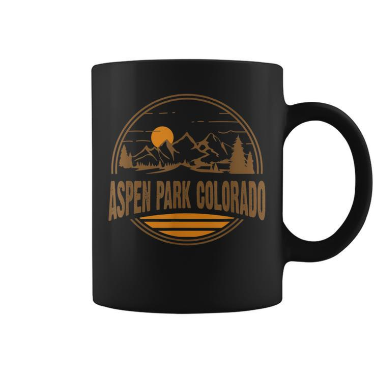 Vintage Aspen Park Colorado Mountain Hiking Souvenir Print Coffee Mug