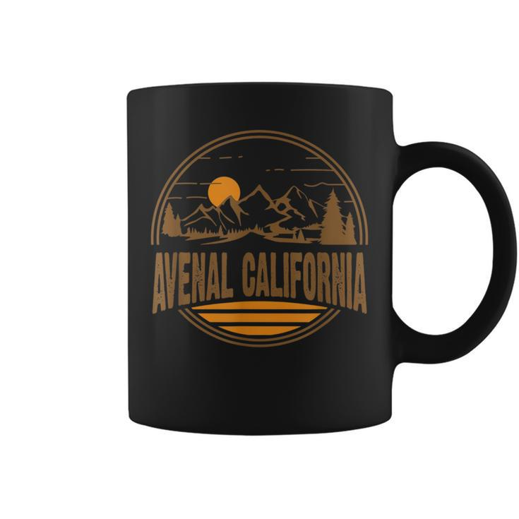 Vintage Avenal California Mountain Hiking Souvenir Print Coffee Mug