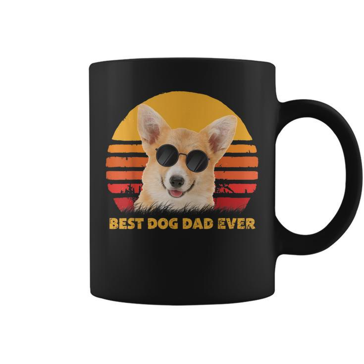 Vintage Best Corgi Dog Dad Ever Puppy Fathers Day  Coffee Mug