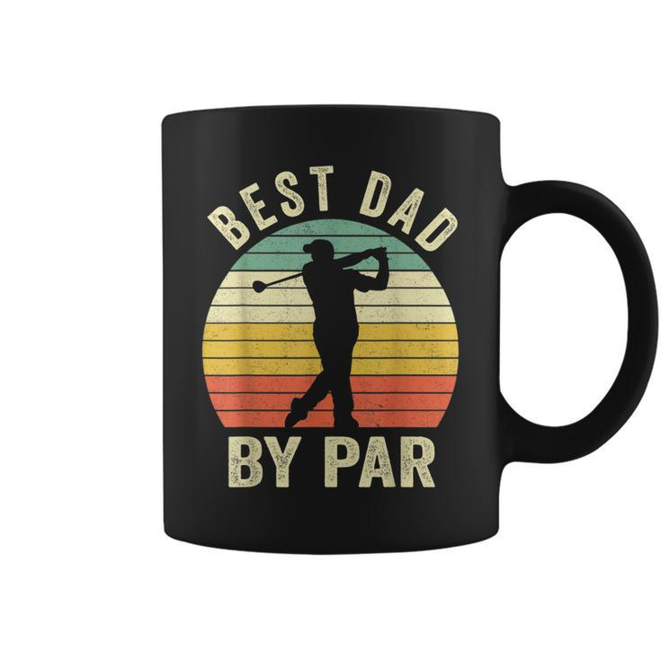 Vintage Best Dad By Par  Fathers Day Golfing Coffee Mug