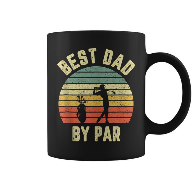 Vintage Best Dad By Par  Fathers Day Golfing Coffee Mug