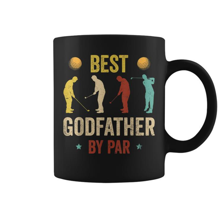 Vintage Best Godfather By Par Grandpa Golfer Fathers Day Coffee Mug