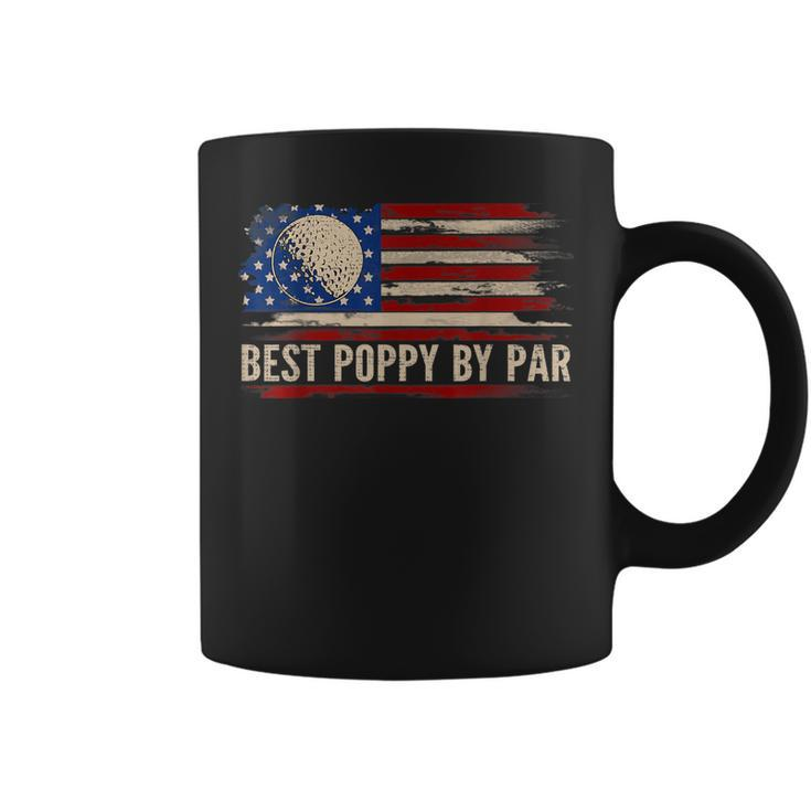 Vintage Best Poppy By Par American Flag GolfGolfer Gift Coffee Mug