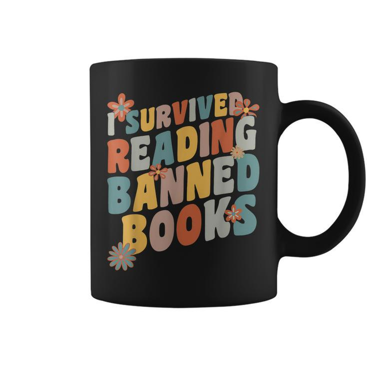 Vintage Book Lover I Survived Reading Banned Books Coffee Mug