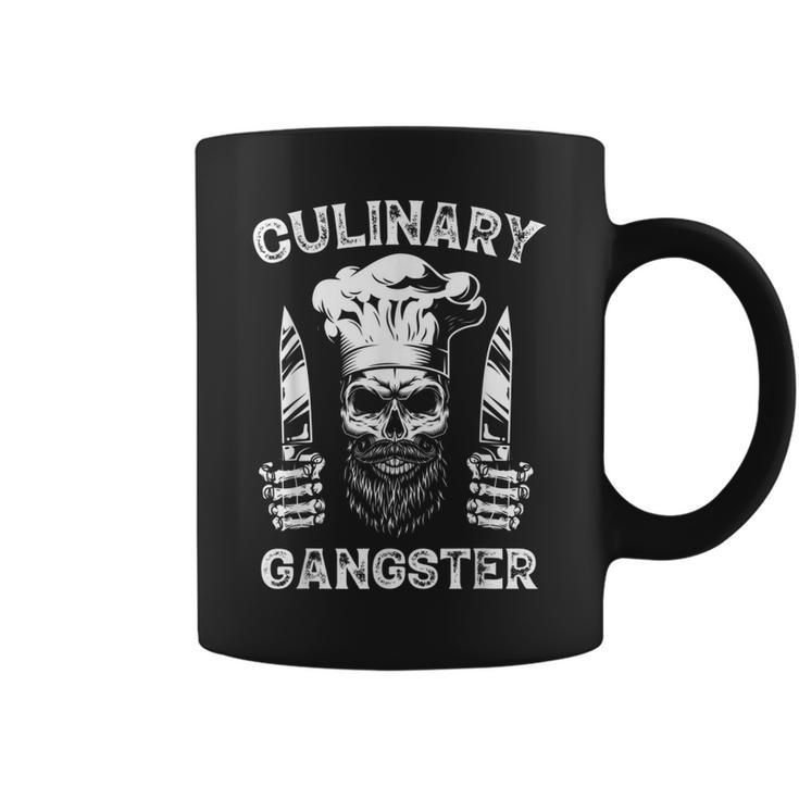 Vintage Cooking Bbq Bearded Culinary Gangster Guru Grilling  Coffee Mug