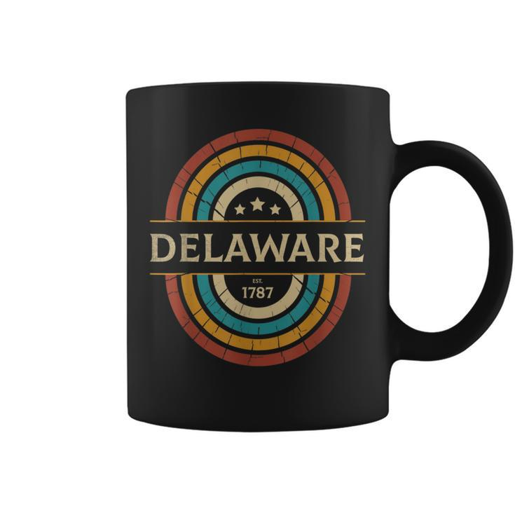 Vintage Delaware Home State Stars De Pride 70S Style  Coffee Mug