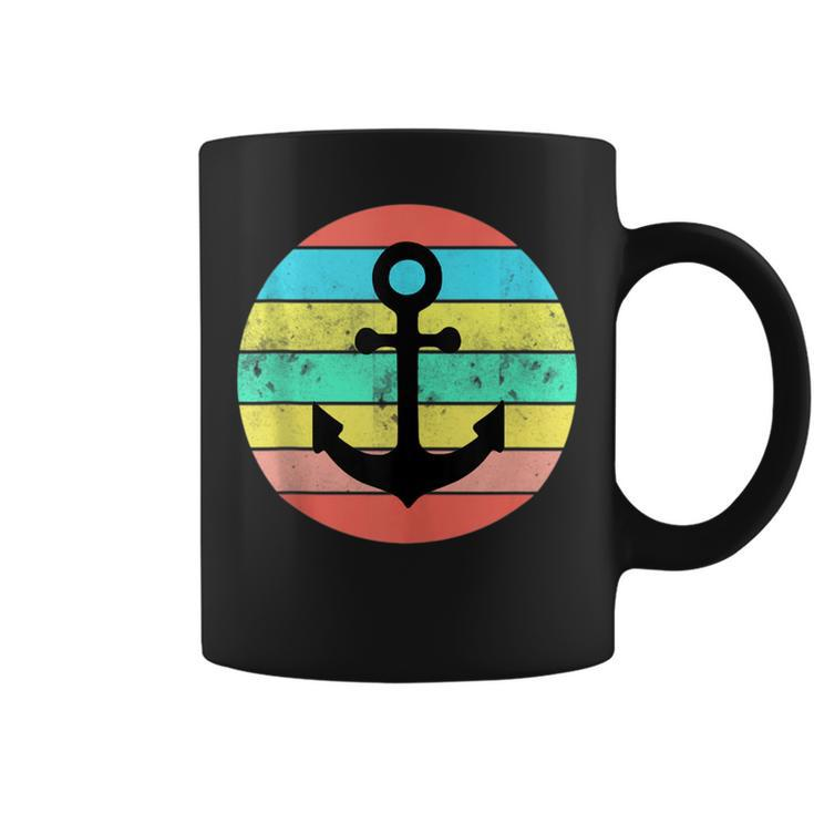 Vintage Distressed Nautical Anchor Boating Cute Retro Style  Coffee Mug