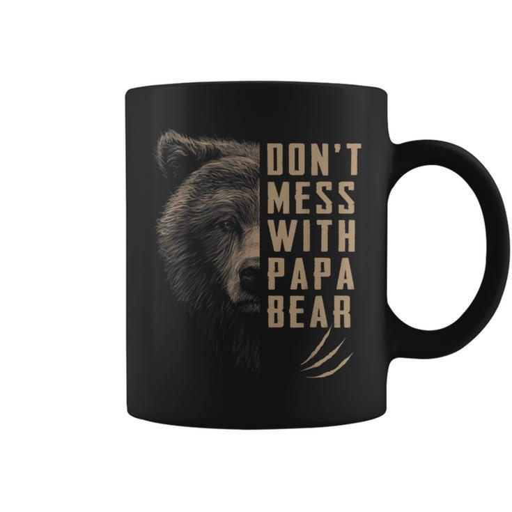 Vintage Dont Mess With Papa Bear Funny Fathers Day  Coffee Mug