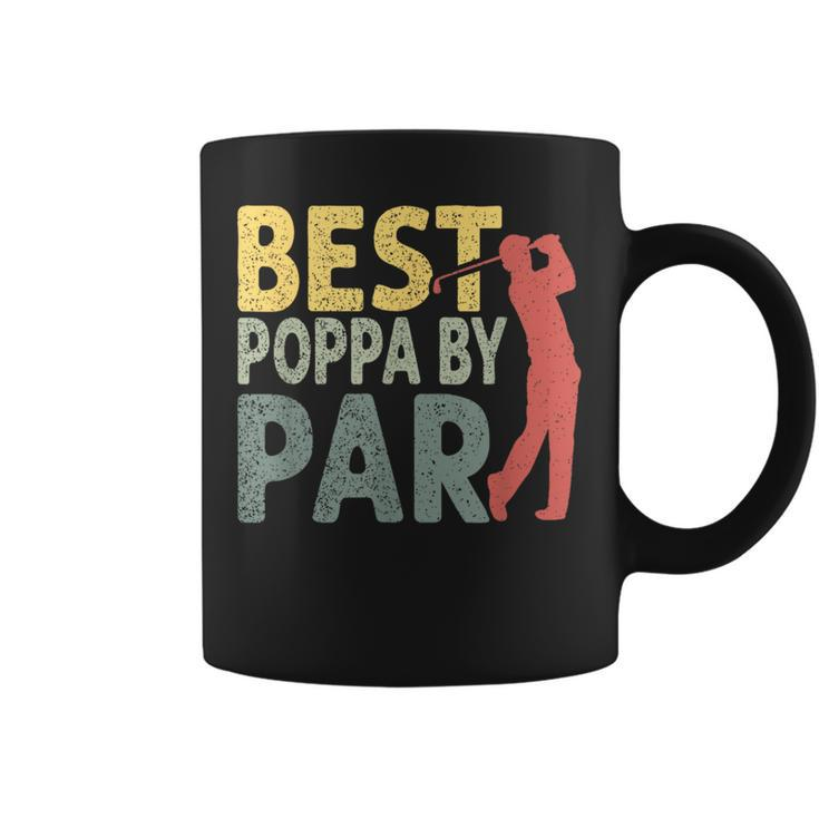 Vintage Fathers Day Best Poppa By Par Golf Gifts For Dad  Coffee Mug