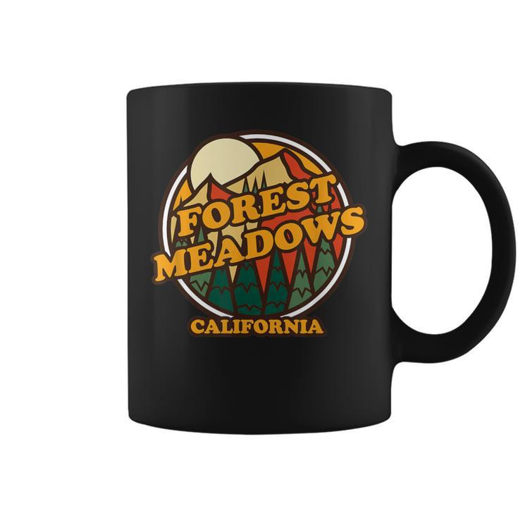 Vintage Forest Meadows California Mountain Hiking Souvenir Coffee Mug