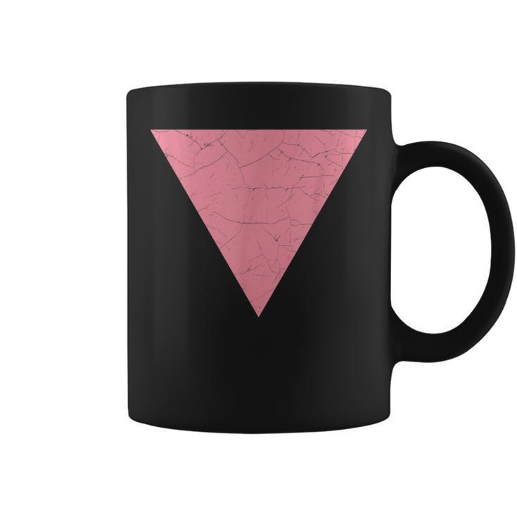 Vintage Gay Pride Pink Triangle   Vintage Lgbt Flag Coffee Mug