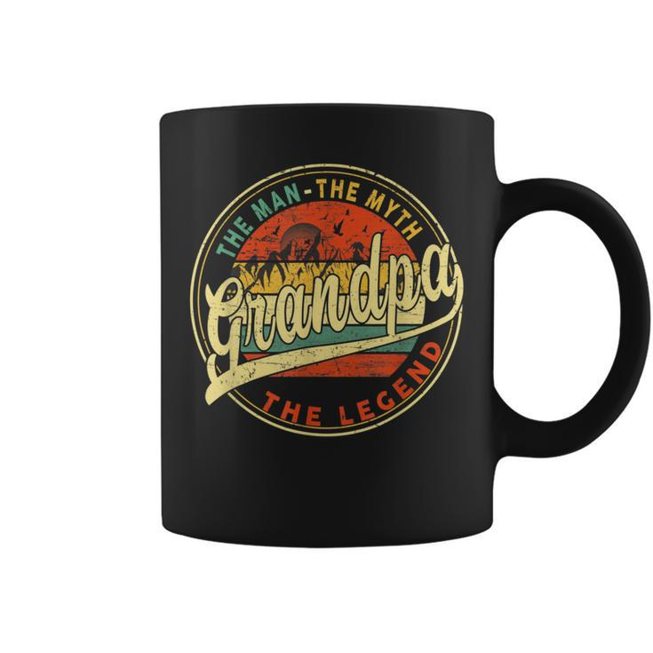 Vintage Grandpa Man Myth Legend Daddy Father Gift Family  Coffee Mug