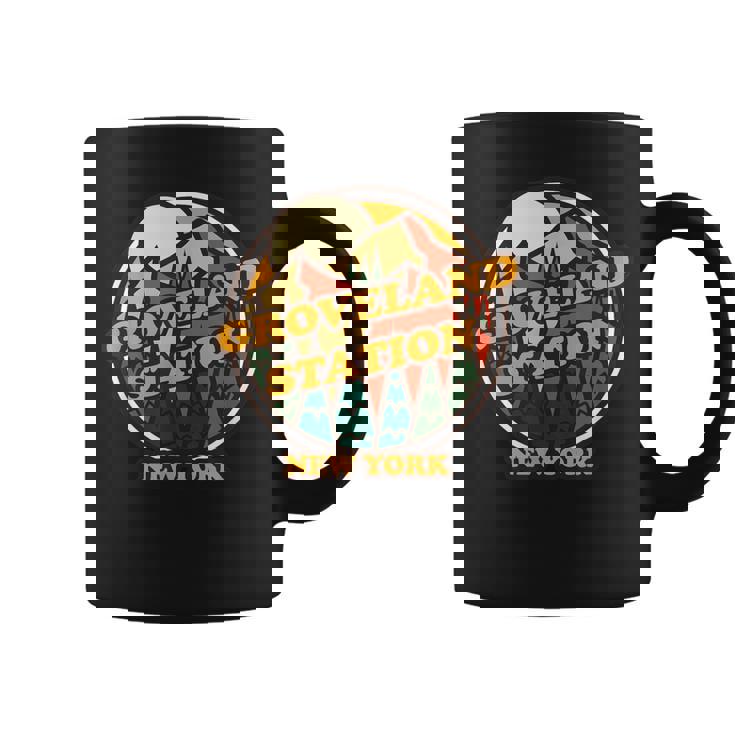 Vintage Groveland Station New York Mountain Souvenir Print Coffee Mug