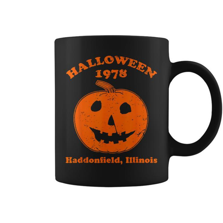 Vintage Halloween 1978 Pumpkin Haddonfield Illinois Coffee Mug