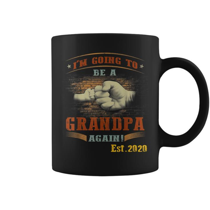 Vintage Im Going To Be A Grandpa Again Est 2020 Coffee Mug