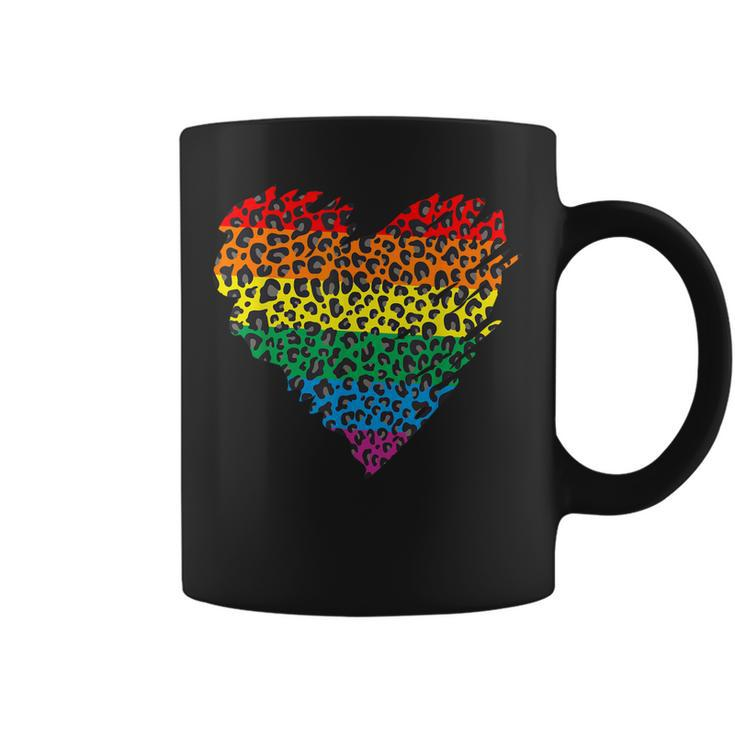 Vintage Leopard Rainbow Coffee Mug