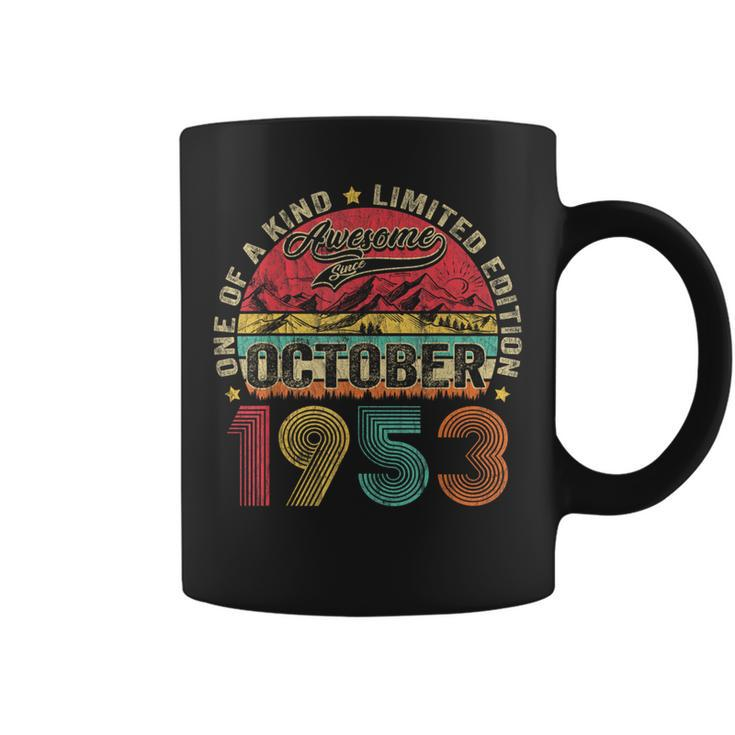 Vintage October 1953 70 Year Old 70Th Birthday For Coffee Mug