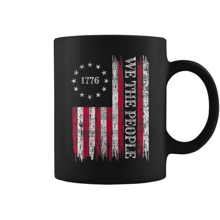 Vintage Old American Flag Patriotic 1776 We The People Usa Patriotic Funny Gifts Coffee Mug