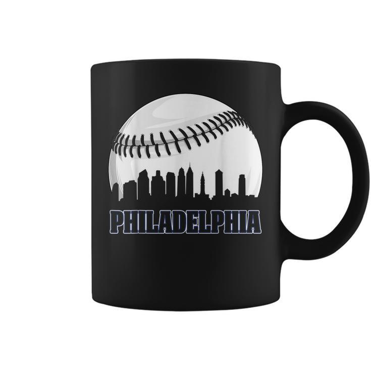 Vintage Philadelphia Baseball Skyline Retro Philly Cityscap  Coffee Mug